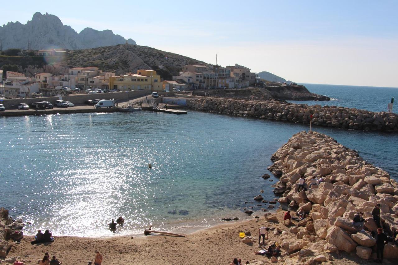 Charmant Cabanon Aux Goudes A Marseille Avec Vue Mer Bagian luar foto